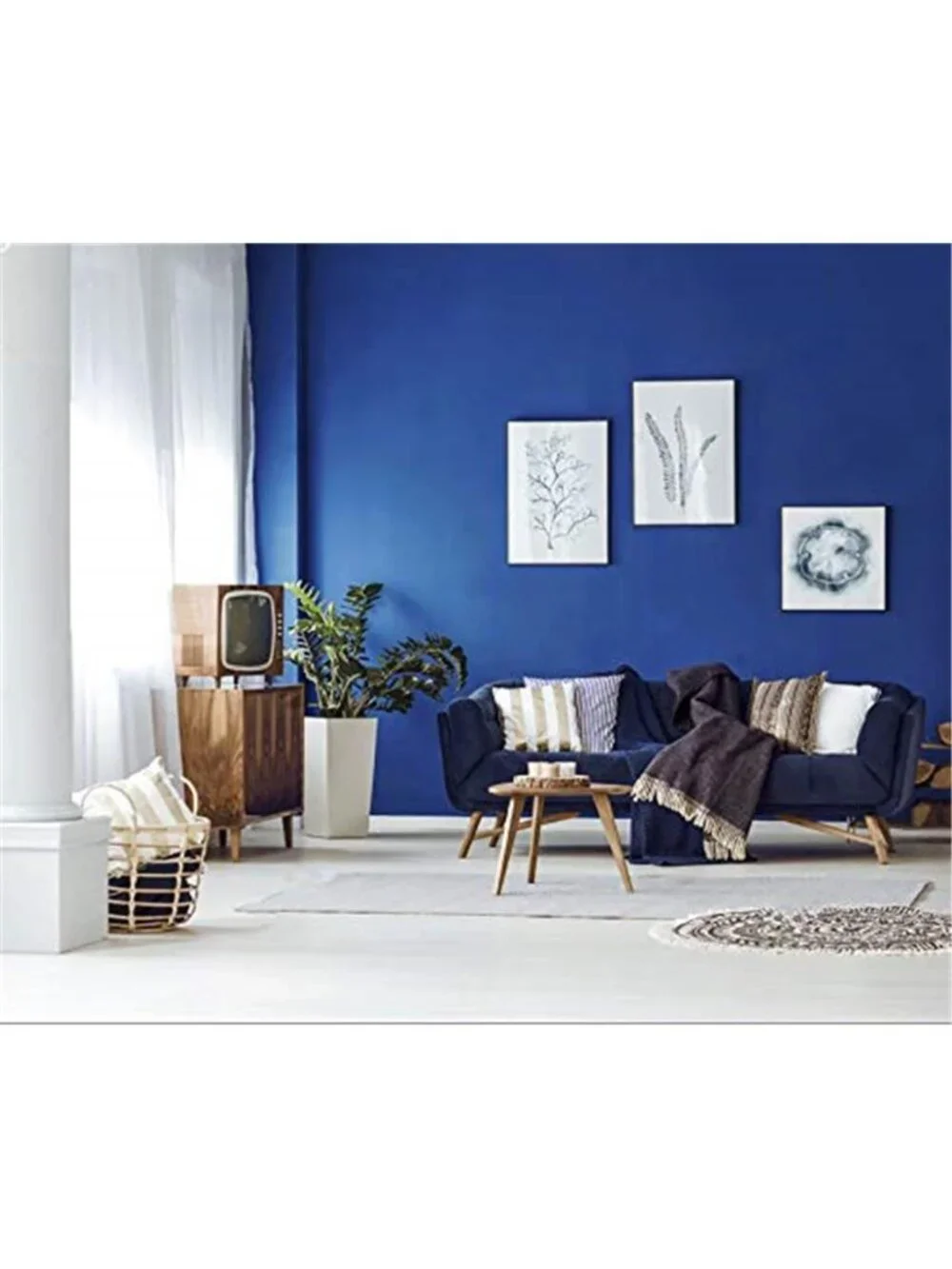Blue Peel Stick Wallpaper Royal Blue Contact Paper Waterproof Vinyl Removable